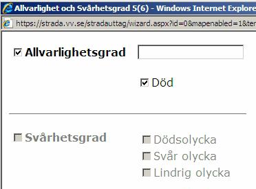 För att möjliggöra jämförelser mellan polisens skadebedömning och sjukvårdens diagnoser används nedanstående översättningstabell i STRADA.