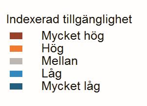 Figur 3: Indexerad tillgänglighet i Norge, Sverige och Finland