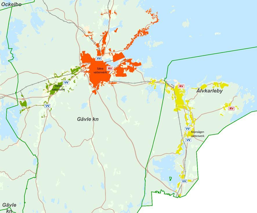 Vattendistributionen idag Kronsågens (och/eller Sands) vattenverk försörjer ca 9 000 personer i Älvkarleby kommun samt ca 1 000 personer i Furuvik i Gävle kommun.