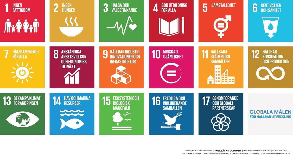 Så ska vi förverkliga FNs mål för en hållbar utveckling 2015 antog FNs medlemsstater en plan för en hållbar framtid.