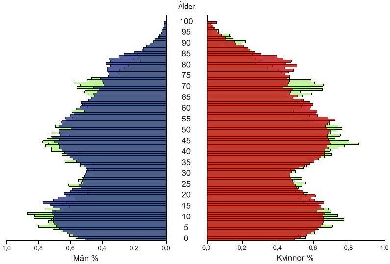 Figur 10. Befolkningspyramid.