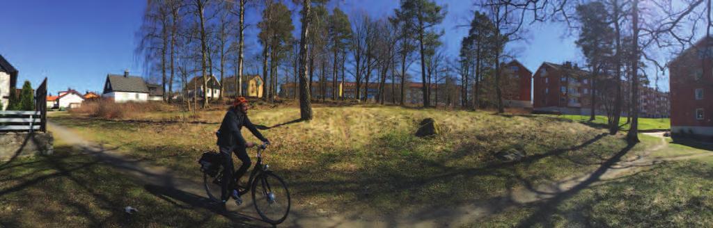 Panorama över planområdet sett från väster. Historik och kulturmiljöer Sjöbo är planerat som en grannskapsenhet. Bebyggelsen runt planområdet är från tidigt 60-tal.