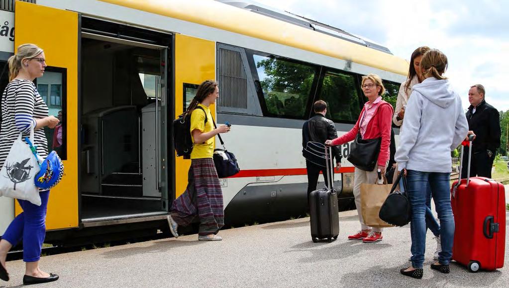 De tidsmässigt längsta resorna görs med tåg, men även många av bussresorna tar mer än 30 minuter. Bland bilresorna tar runt 70 procent under 20 minuter.