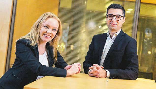 39 NextMeda Frda Elvng, Delvery Coach nom IT Soluton Delvery, och Rewend Mahmud, Senor Advsor tll chefen för IT och Affärsstöd.