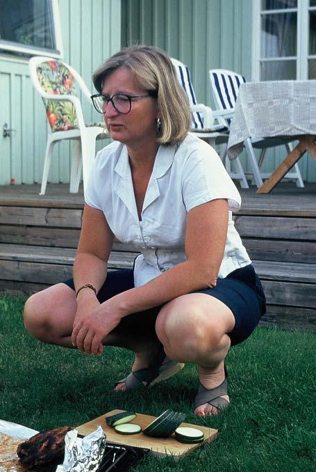 Fig 8.1. Rådgivare Eva von Wachenfelt fotograferad efter väl förrättat samordningsmöte med besiktningsmännen.
