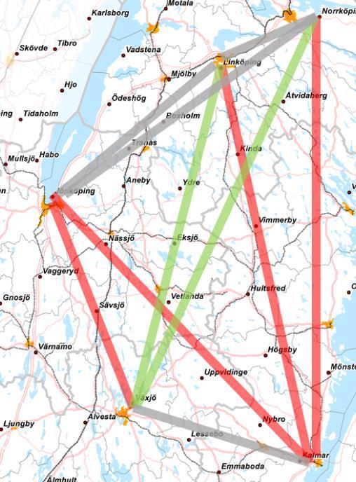 Infrastrukturen i länen varierar stort vilket gör att olika delar av regionen har olika förutsättningar för kollektivtrafik.