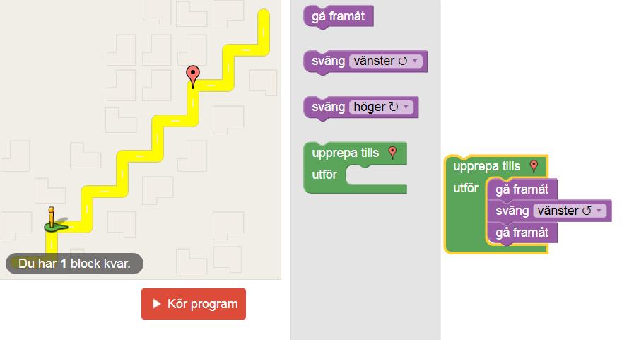 Labyrint I Labyrint skall du prgrammera ch guida en figur genm en labyrint. Här intrduceras du för lpar ch villkr.