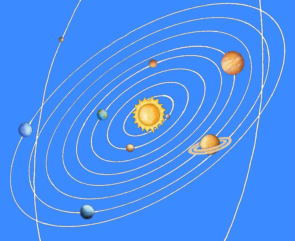 ENKEL Fysik 37 Astronomi Solsystemet Vårt solsystem består av solen och planeterna med sina månar.