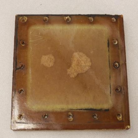 ensidig exponering för kondensat vid 80 C Figure 21 Laminate IV-A and B prior to single sided exposure to 200 C, 34 weeks exposure to condensate at