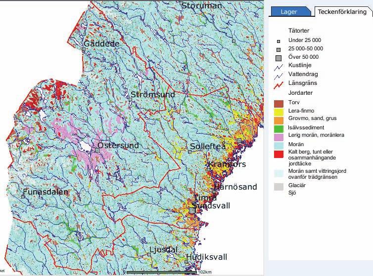 tillbakadragande bildades en serie issjöar som varierade i tid och rum i centrala Jämtland. På dessa bottnar avsattes sediment som kom att bilda det bördiga jordbrukslandskapet.