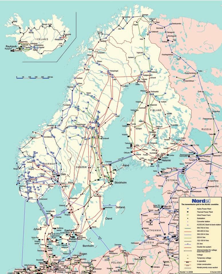 8.1 Energiförsörjning Jämtlands län är inte en isolerad ö beträffande energiförsörjningen. Länet är sammanbundet med Norden genom elnätet, se nedan.