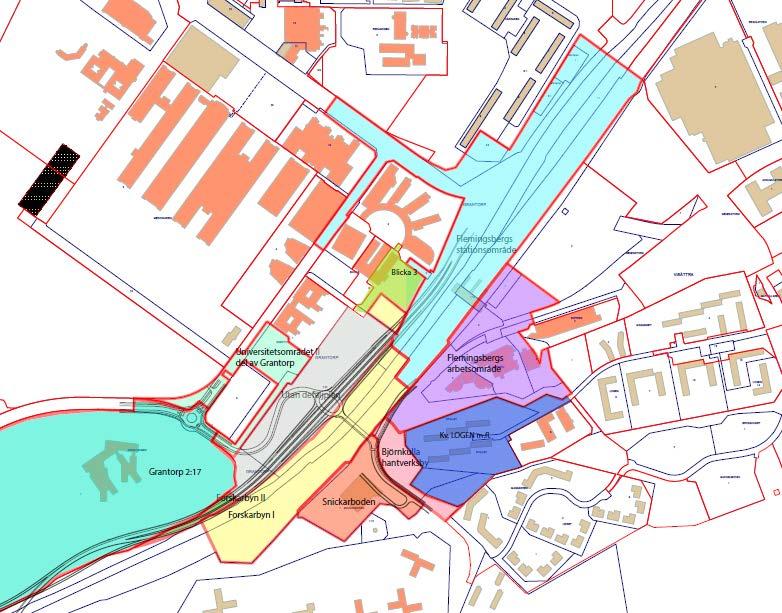 KS 2015-1707 7 (32) väv som binder ihop de olika delarna och överbrygger barriärerna i området. Det bör vara enkelt att cykla, gå och åka kollektivt i Flemingsberg.