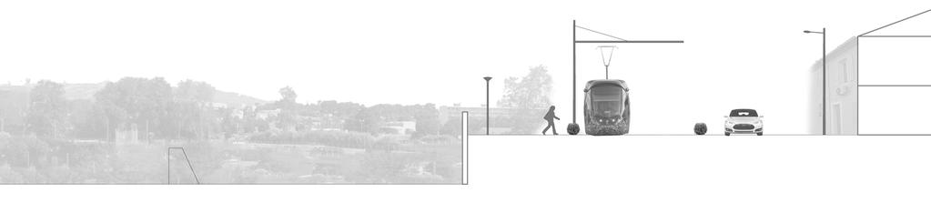 Avenue des Goums kontext I centrum är bebyggelsen tät och låg, mestadels från första halvan av 1900-talet. Husen är oftast 4-5 våningar med putsade fasader i varma beigegula kulörer.