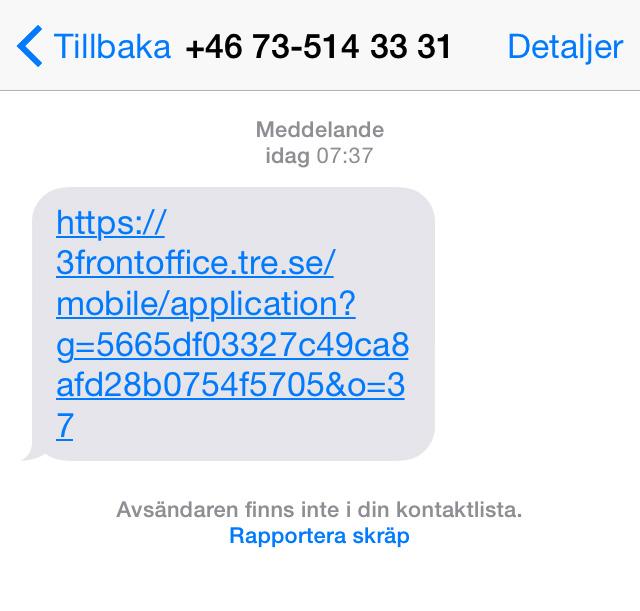 9 Öppna SMS:et på nytt och klicka på länken igen. 9 10 Klicka på 2. Konfigurera.