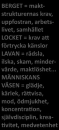 .. MÄNNISKANS VÄSEN = glädje, kärlek, räevisa, mod, ödmjukhet, koncentra>on, självdisciplin, krea- >vitet, medvetenhet V ERKTYG FÖR UPPSKATTNING - Engagemagn i arbetet - Respekt för känslor!