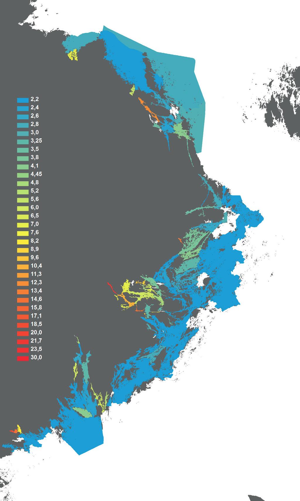 klorofyll & biovolym Både ovanligt låga och ovanligt a halter av klorofyll uppmättes under sommaren 2016. Klorofyll används som ett mått på mängden växtplankton i vattnet.