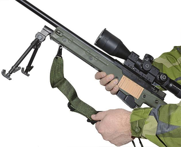 Användning av vapenrem 1. Vrid remmen utåt. 2.