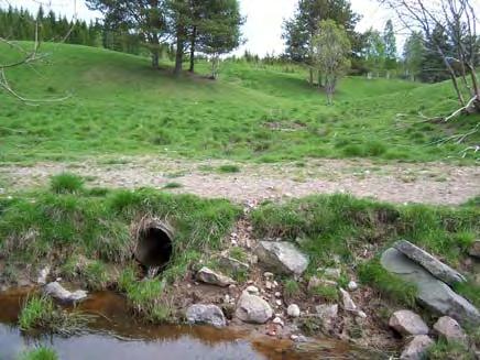 delen av bäcken Tvärhandsbäcken inne i