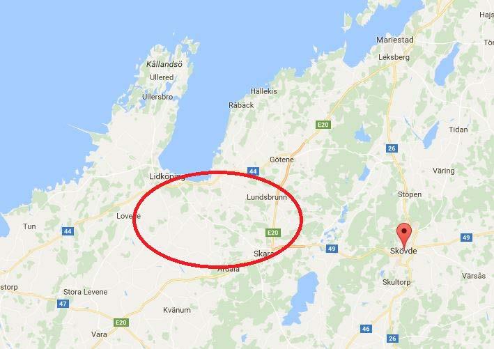 Del av stråk 5, väg 184 Lidköping-Skara Kartbild Bristbeskrivning Detta är en del av stråk 5. Skaraborgs kommunalförbund har bl.a. utifrån ett tillväxtperspektiv valt att prioritera sju delar av stråk 5 som bl.