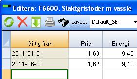 Sida 5 av 5 Om det tidigare varit ifyllt både pris och energi måste båda fyllas i i fortsättningen. Annars får det värdet 0. Bild 7.