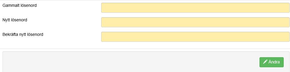 6. Mina uppgifter Du har möjlighet att ändra/komplettera dina uppgifter. 6.