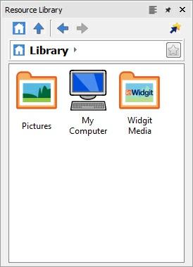 Bildarkivet Bildarkivet till höger på skärmen ger dig snabb och enkel tillgång till egna bilder du har i datorn och nätverket samt till de ca 4000 bilderna i Widgit Media.