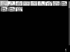 Använd multiväljaren för att markera datum i datumlistan eller för att markera bilder i miniatyrbildslistan.