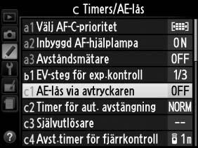 väljer fliken A (menyn anpassade