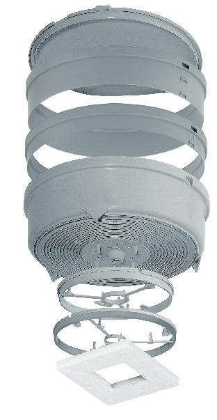 TA K Infällt 470 Baksida Mellanram, 50 mm Mellanram 25 mm Box Frontring med tätningar elastomer Formdel av styropor.