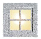 VÄGG Wallsquare quattro Wallsquare quattro kan du fälla in i vägg eller i en inredning såsom bardiskar, bokhyllor med mera.