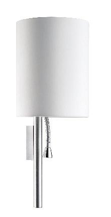 design. Armaturen har en skärm av tyg som finns i olika utföranden. Den ena skärmen är helt svart och den andra har ett invändigt blommönster. Beställningsvara.