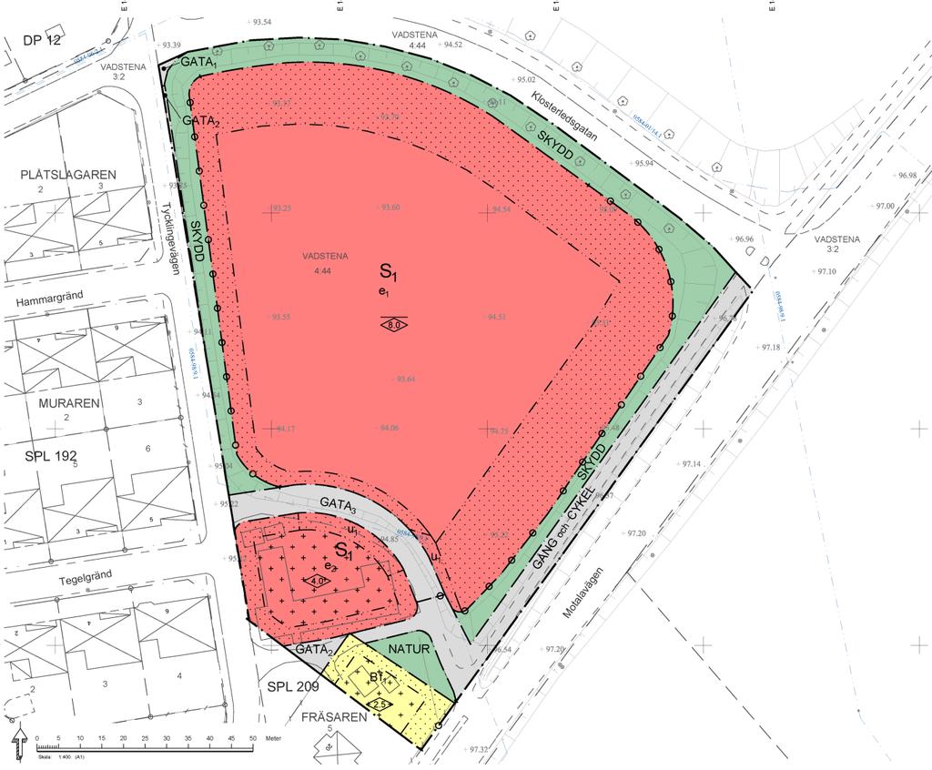 9 (20) Bild 7: Plankarta inte skalenlig ÖVERGRIPANDE KARAKTÄR OCH DISPOSITION Planområdet ligger i anslutning till bostadsområden.