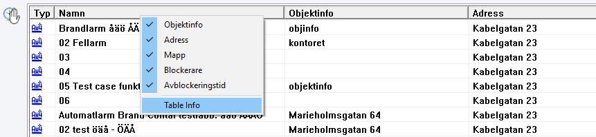 43 Möjlighet att söka efter punkter / objekt med hjälp av adress inlagd i punktens kopplade