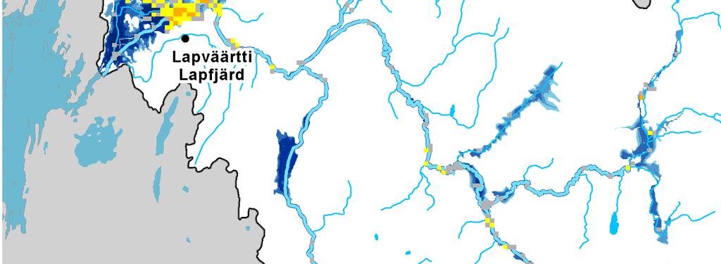 översvämningsriskrutor på det grova