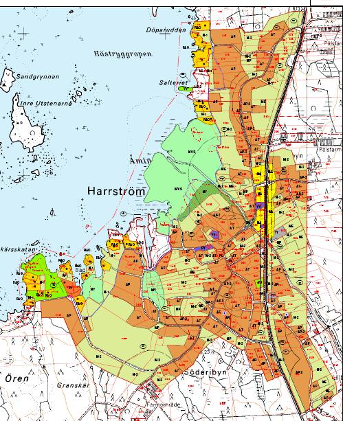 Harrström delgeneralplan, gällande delgeneralplan är godkänd av kommunfullmäktige 26.1.2005. Planeringskommitté är tillsatt 6.5.2013 och PDB-programmet har varit till påseende under hösten 2013.