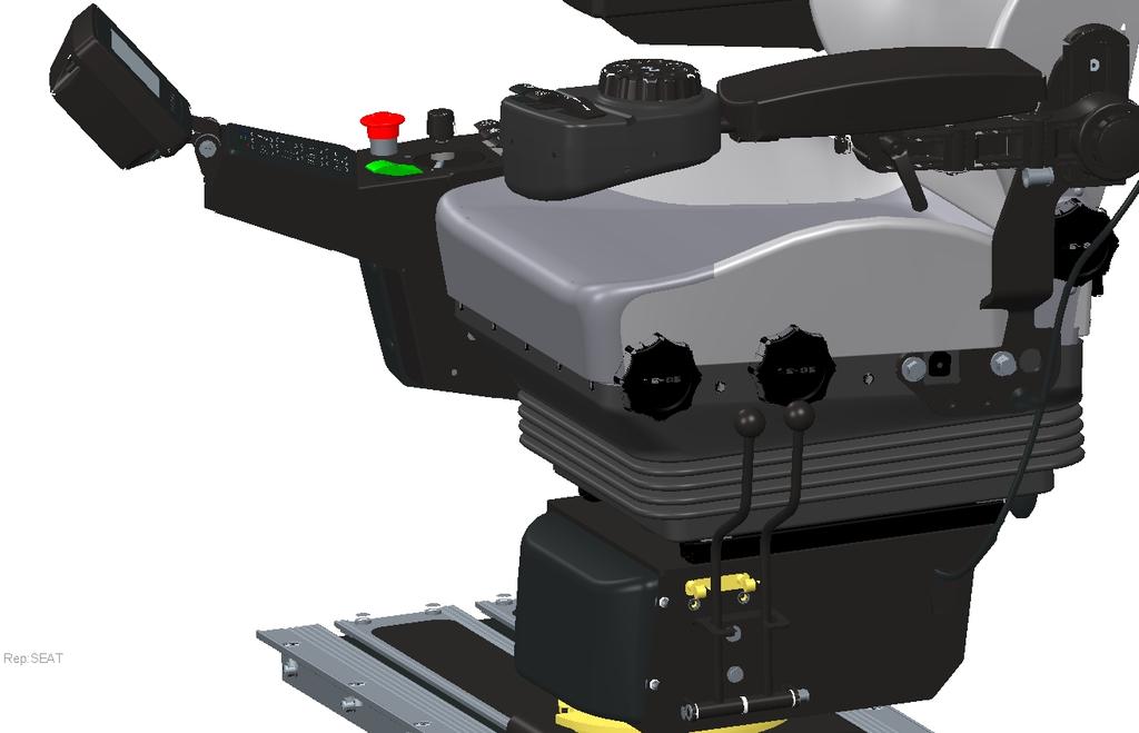 Handhavande Fig. Motordörr, vänster. Batterifrånskiljare Handhavande Före start Batterifrånskiljare - Tillslag Glöm inte att utföra daglig skötsel. Se instruktionerna för skötsel.