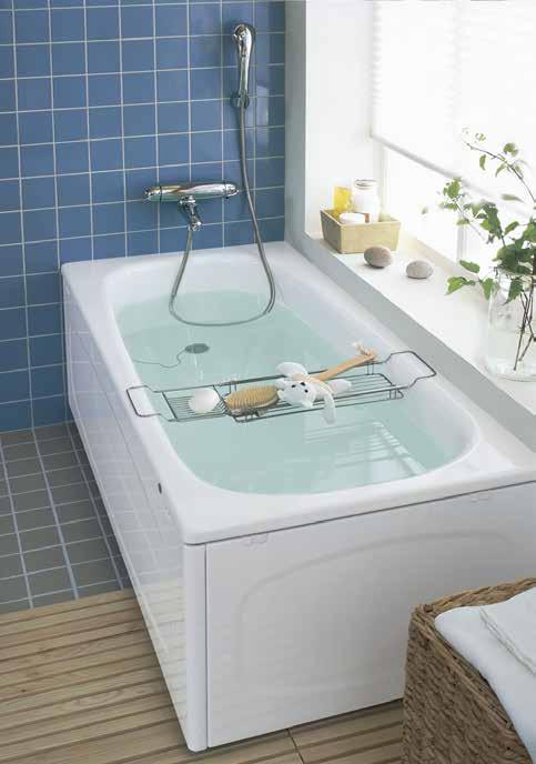 Badkar Ifö BK 16-1, vitt (inkl. badkarsblandare och duschset), ersätter dusch.