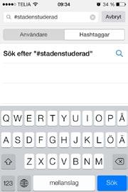 Logga in på ditt Instagramkonto Här är jag inloggad på Testbedstudios