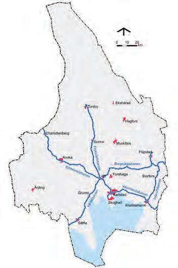 REGIONAL SYSTEMANALYS VÄRMLAND 2017 Sträckan Laxå-Kil är anpassad för Stax 25 och lastprofil C. Hastighetsstandarden är 160-200 km/timme på delen Laxå-Kil och 140-160 på delen Kil- Charlottenberg.