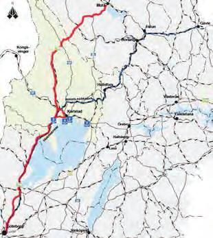 REGIONAL SYSTEMANALYS VÄRMLAND 2017 Nationellt stråk Göteborg-Karlstad-Mora/Gävle Beskrivning Stråket förbinder Värmland med Göteborg och förstätter norrut samt mot Gävle.