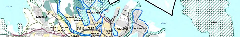 Stråk vid vatten Befintliga stråk vid vatten som är tilltalande att cykla och/eller promenera utmed.