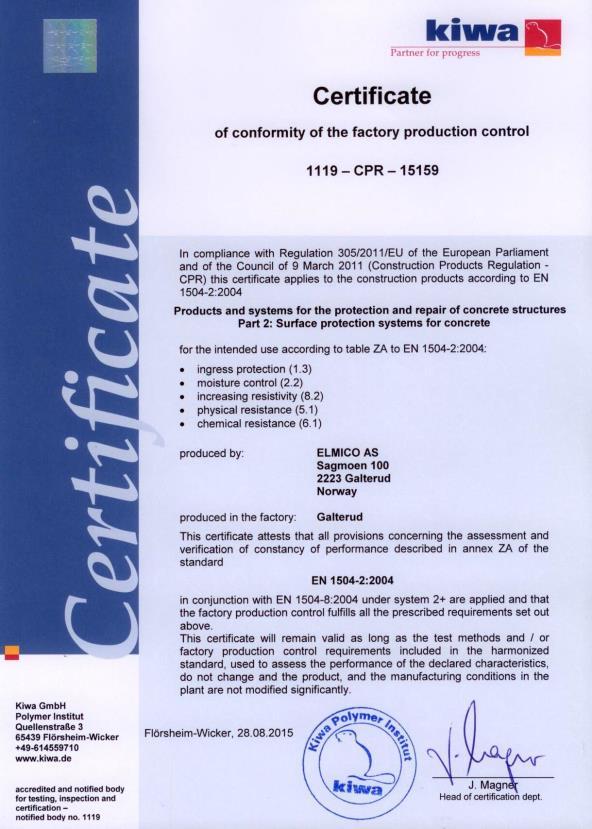 Micorea S3 DOP CE deklaration ihht 1504-2 Declaration of performance for the building product Micorea S 3 according Annex III of the Regulation (EU) No 305/2011 Identification code of the product
