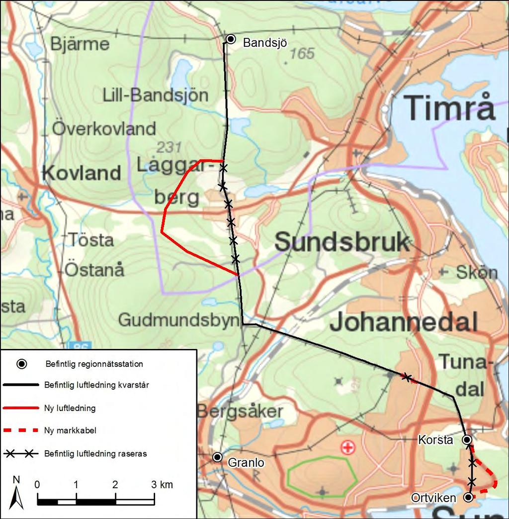3.7.2 Alternativ sträckning L23 I genomförd alternativutredning har E.