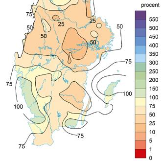 medan övriga delar fick lägre än normalt.