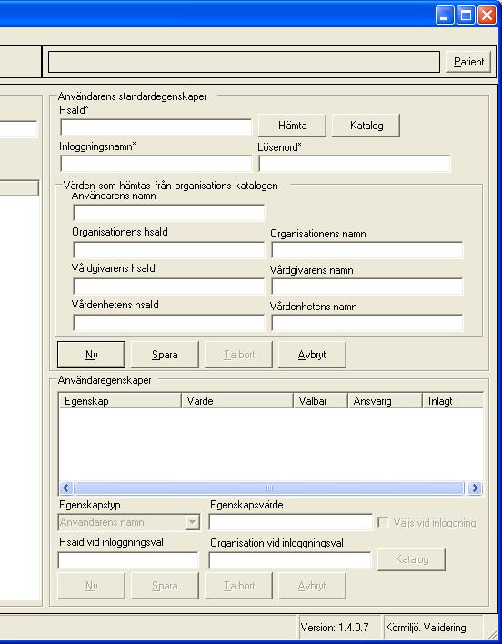 Lägga till helt ny användare (3), 3 Användar admin 8. Klicka på Ny. 9. Fyll i HSA-id. 0. Klicka på Hämta. (Hämtar ur Anställningskatalogen ). Kontrollera den information som visas.