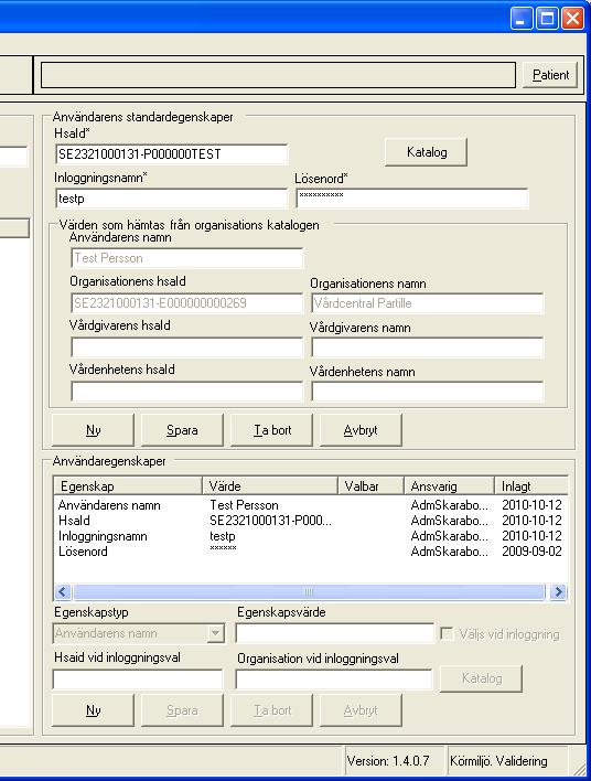 Lägga till helt ny användare (), 3 Användar admin Nu skall vi tilldela roller. Klicka på Ny. 5. Välj Roll i listboxen Egenskapstyp samt dess värde i listboxen Egenskapsvärde. 6. Klicka på Spara.