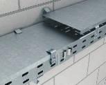 Planeringshjälp för kabelrännesystem Skruvlös lockfastsättning med lockkläa Skruvlös takmontering sker med operforerade lock och lockkläor av typen DU.