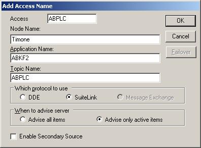 2.4 InTouch Varje tagname som är kopplad till en minnesplats i PLC:n ska ha inställningen Access Name satt till ABPLC, definierad enligt figur