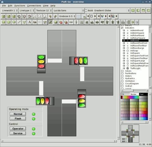 Processbilder används ofta som gränssnitt mellan operatören och processen. Processbilder skapas i den grafiska editorn.