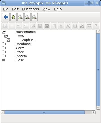 För att skapa en undermeny (första barnet) till denna används kommandot: create item/text="vvs"/menu/dest=maintenance/firstchild För att skapa ett menyalternativ som utför ett kommando under VVS